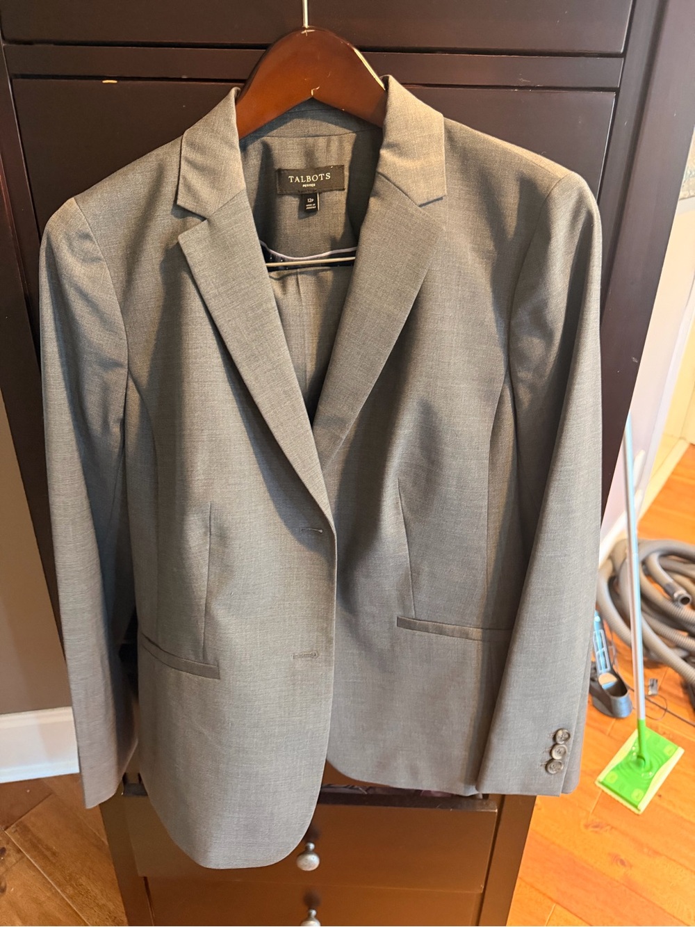 Talbots Light Gray Women's Single-Button Blazer